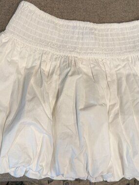 Torn by Ronny Kobo Florence White Bubble Mini Skirt Size XS